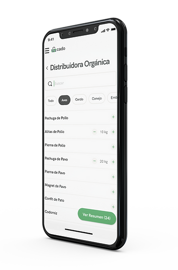 Cado App — Catálogo de productos del proveedor
